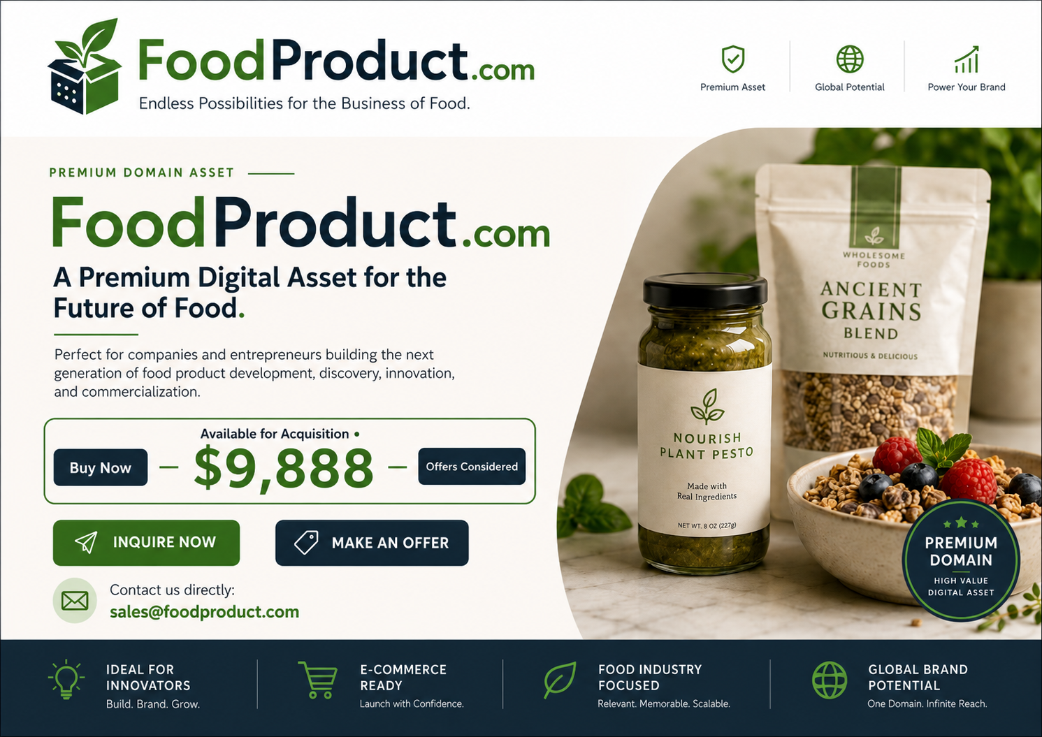 FoodProduct.com feature page preview